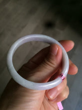 Load image into Gallery viewer, 51.3mm Certified Type A 100% Natural green light purple Jadeite Jade oval bangle AD53-3154