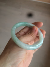 Load image into Gallery viewer, 54mm certified Type A 100% Natural watery sunny green/white  jadeite jade bangle AB78-5444