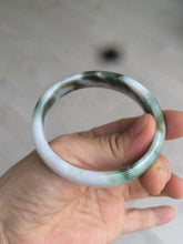 Load image into Gallery viewer, 50mm Certified Type A 100% Natural sunny green purple brown oval shape Jadeite Jade bangle AM12-4987
