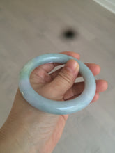 Load image into Gallery viewer, 55mm Certified type A 100% Natural green/purple chubby round cut Jadeite bangle AT8-1127