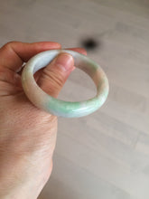 Load image into Gallery viewer, 48mm Type A 100% Natural sunny green/purple/yellow ovalJadeite Jade bangle X105-9226