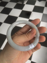 Load image into Gallery viewer, 54.2mm Certified 100% natural Type A light purple/white round cut jadeite jade bangle D49-9551