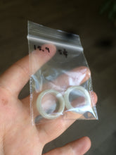 Load image into Gallery viewer, 100% natural type A green/white/yellow/dark green jadeite jade band ring Q150 (Add on item, not sale individually.)