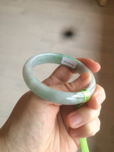 Load image into Gallery viewer, 51mm 100% natural Type A green oval jadeite jade bangle U72-1523
