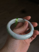 Load image into Gallery viewer, 58.3mm Certified 100% natural Type A green/purple jadeite jade bangle AJ23-6197