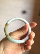 Load image into Gallery viewer, 59mm Certified Type A 100% Natural white/yellow/green Jadeite Jade bangle D59-0575