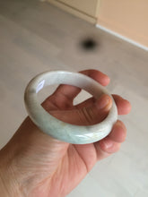 Load image into Gallery viewer, 56.3mm certified 100% natural Type A light green/white jadeite jade bangle AR65-7520