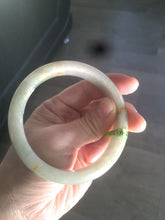 Load image into Gallery viewer, 58.5mm certified 100% natural green/yellow jadeite jade bangle AE44-8521