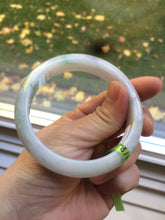 Load image into Gallery viewer, 57.5mm Certified Type A 100% Natural white/green/yellow Jadeite Jade bangle E54-0272