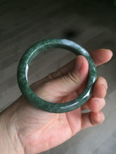 Load image into Gallery viewer, 56.5mm Certified Type A 100% Natural spinach green Jadeite Jade bangle KS82-0711