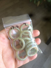 Load image into Gallery viewer, 100% natural type A green/white/yellow/dark green jadeite jade band ring Q150 (Add on item, not sale individually.)