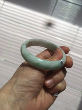Load image into Gallery viewer, 53.5mm certified 100% natural Type A sunny green/white jadeite jade bangle X98-3760