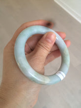 Load image into Gallery viewer, 55mm Certified type A 100% Natural green/purple chubby round cut Jadeite bangle AT8-1127