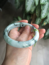 Load image into Gallery viewer, 58.2mm certified type A 100% Natural green/white/purple Jadeite Jade bangle Z97-6205