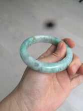 Load image into Gallery viewer, 54.5mm Type A 100% Natural sunny green/white Jadeite Jade bangle AT29-2409