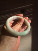Load image into Gallery viewer, 54.4mm certified type A 100% Natural sunny green/white/brown jadeite jade bangle AT19-3318