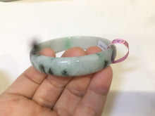 Load image into Gallery viewer, 52.5mm certified Type A 100% Natural green thin Jadeite Jade bangle AE17-6891
