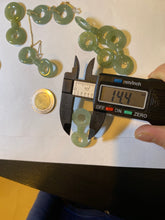 Load image into Gallery viewer, 100% Natural watery safe and sound mom and daughter buckle dangling jadeite Jade earring AS2