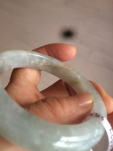Load image into Gallery viewer, 50.5mm Certified type A 100% Natural light green/purple Jadeite Jade bangle D51-3534