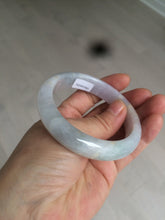 Load image into Gallery viewer, 56.2 mm certified Type A 100% Natural light green/yellow/purple Jadeite Jade bangle AD89-0367