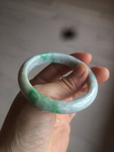 Load image into Gallery viewer, 50mm Certified Type A 100% Natural sunny green/white Jadeite Jade bangle AF60-0755