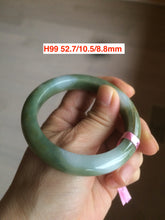 Load image into Gallery viewer, Sale! 49-54mm certified Type A 100% Natural dark green/white/black Jadeite Jade bangle with defects group GC30