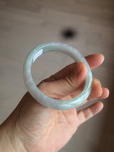 Load image into Gallery viewer, 55.5mm Certified Type A 100% Natural icy watery light purple/white/green oval Jadeite Jade bangle AM55-6862
