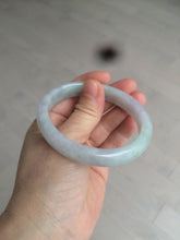 Load image into Gallery viewer, 55.5mm Certified Type A 100% Natural icy watery light purple/white/green oval Jadeite Jade bangle AM55-6862