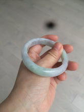 Load image into Gallery viewer, 55.5mm Certified Type A 100% Natural icy watery light purple/white/green oval Jadeite Jade bangle AM55-6862