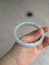 Load image into Gallery viewer, 55.5mm Certified Type A 100% Natural icy watery light purple/white/green oval Jadeite Jade bangle AM55-6862
