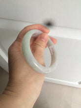 Load image into Gallery viewer, 55.5mm Certified Type A 100% Natural icy watery light purple/white/green oval Jadeite Jade bangle AM55-6862