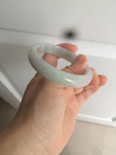 Load image into Gallery viewer, 55.5mm Certified Type A 100% Natural icy watery light purple/white/green oval Jadeite Jade bangle AM55-6862