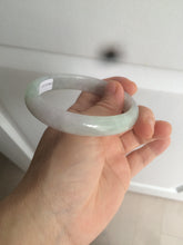 Load image into Gallery viewer, 55.5mm Certified Type A 100% Natural icy watery light purple/white/green oval Jadeite Jade bangle AM55-6862