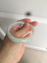 Load image into Gallery viewer, 55.5mm Certified Type A 100% Natural icy watery light purple/white/green oval Jadeite Jade bangle AM55-6862