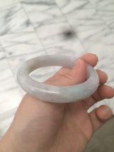 Load image into Gallery viewer, 53.4mm 100% natural certified light green/white/light purple jadeite jade bangle A72-0984