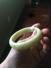 Load image into Gallery viewer, 58.3mm 100% Natural yellow/white lantian Jade (Xiu jade)(Serpentine) bangle J86-1