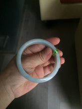 Load image into Gallery viewer, 56.7mm certified type A 100% Natural light green/blue Jadeite Jade bangle AB2-1325