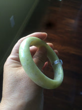 Load image into Gallery viewer, 58.3mm 100% Natural yellow/white lantian Jade (Xiu jade)(Serpentine) bangle J86-1