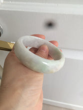 Load image into Gallery viewer, 53.9mm Certified Type A 100% Natural white/purple/green/yellow chubby Jadeite Jade bangle Z91-5685