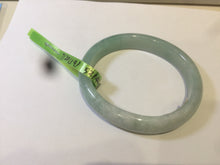 Load image into Gallery viewer, 49mm certified Type A 100% Natural light green oval Jadeite Jade bangle AC31-7119