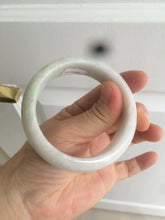 Load image into Gallery viewer, 53.9mm Certified Type A 100% Natural white/purple/green/yellow chubby Jadeite Jade bangle Z91-5685