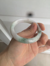 Load image into Gallery viewer, 54.5mm certified Type A 100% Natural green/purple/yellow (FU LU Shou)  jadeite jade bangle AB71-9798