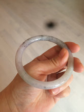 Load image into Gallery viewer, 57.3mm certified Type A 100% Natural black/white/purple (乌鸡翡翠) round cut Jadeite Jade bangle AK17-2610