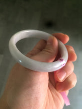 Load image into Gallery viewer, 53.1mm Certified Type A 100% Natural light green/white authentic Jadeite Jade bangle R43-0004