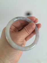 Load image into Gallery viewer, 57.3mm certified Type A 100% Natural black/white/purple (乌鸡翡翠) round cut Jadeite Jade bangle AK17-2610