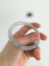 Load image into Gallery viewer, 57.3mm certified Type A 100% Natural black/white/purple (乌鸡翡翠) round cut Jadeite Jade bangle AK17-2610