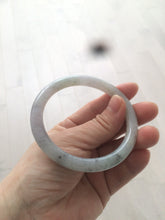 Load image into Gallery viewer, 57.3mm certified Type A 100% Natural black/white/purple (乌鸡翡翠) round cut Jadeite Jade bangle AK17-2610