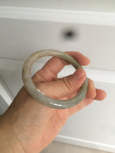 Load image into Gallery viewer, 53mm certified Type A 100% Natural green/brown round cut Jadeite Jade bangle AD85-1438