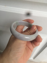 Load image into Gallery viewer, 54.2mm 100% natural type A certified light green/purple/red (FU LU SHOU, 福禄寿) jadeite jade bangle AM35-0063