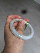 Load image into Gallery viewer, 57mm certificated type A 100% Natural light green yellow Jadeite Jade bangle AD84-5745